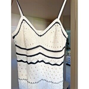 Olive + Oak Sleeveless Crochet Knit Lined Maxi Dress Size M Lightweight Boho